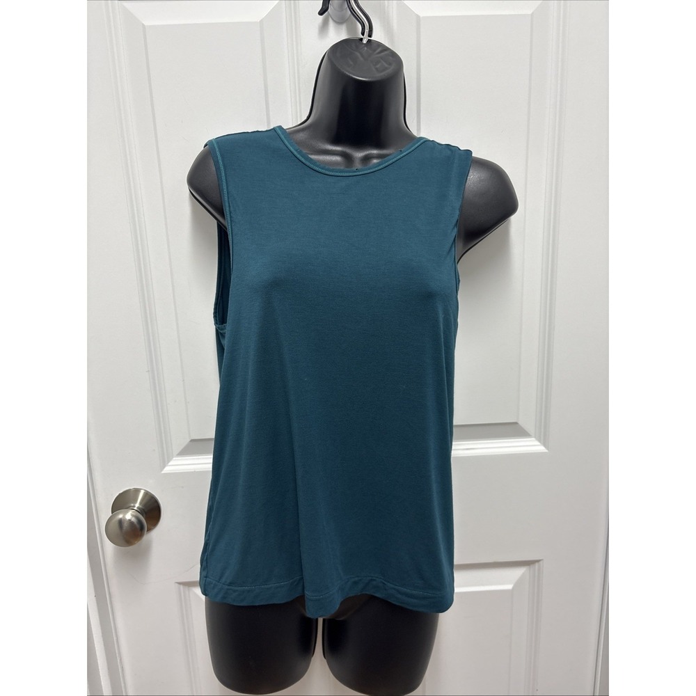 Free People Movement Teal Sleeveless Round neck Top With Back Ties - Size XS